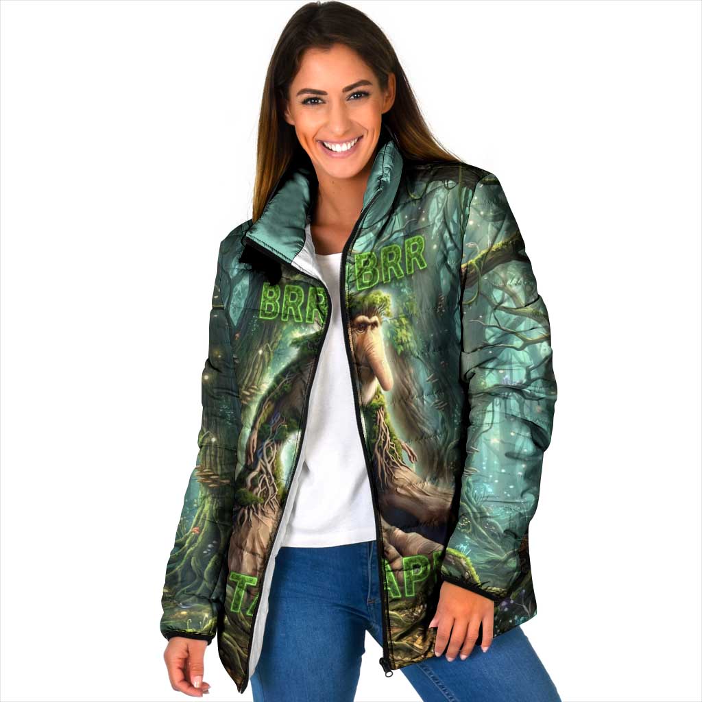 Brr Brr Patapim Padded Jacket Glowing Heart and Magical Tree Roots in Enchanted Woods