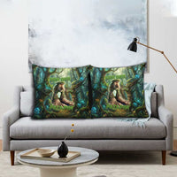 Brr Brr Patapim Pillow Cover Glowing Heart and Magical Tree Roots in Enchanted Woods