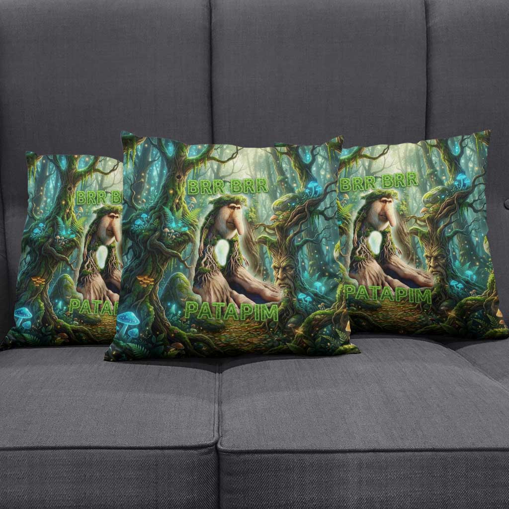 Brr Brr Patapim Pillow Cover Glowing Heart and Magical Tree Roots in Enchanted Woods