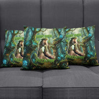 Brr Brr Patapim Pillow Cover Glowing Heart and Magical Tree Roots in Enchanted Woods