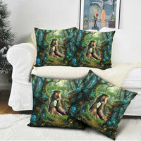 Brr Brr Patapim Pillow Cover Glowing Heart and Magical Tree Roots in Enchanted Woods