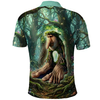 Brr Brr Patapim Polo Shirt Glowing Heart and Magical Tree Roots in Enchanted Woods