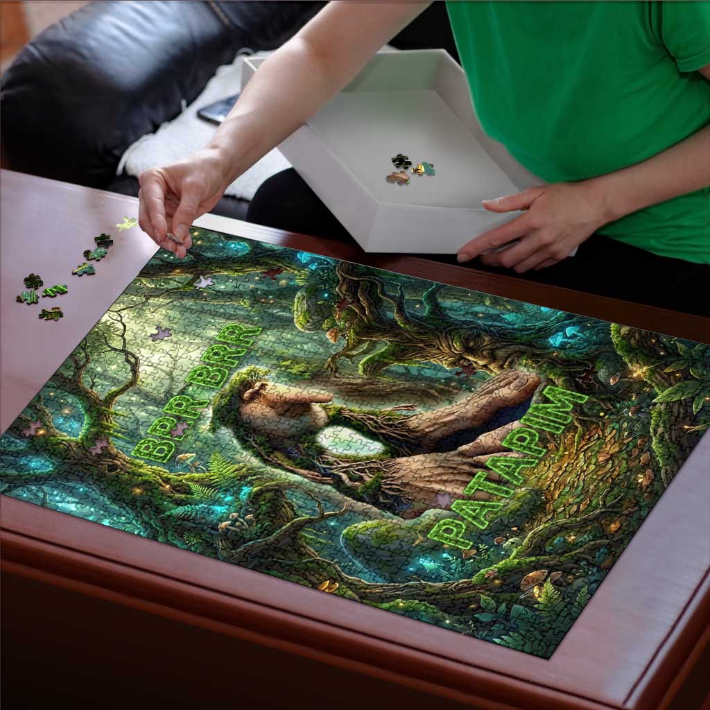 Brr Brr Patapim Puzzle Glowing Heart and Magical Tree Roots in Enchanted Woods