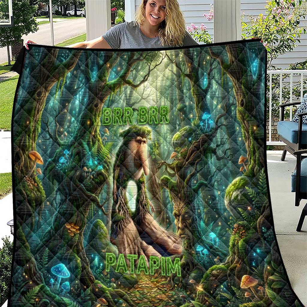 Brr Brr Patapim Quilt Glowing Heart and Magical Tree Roots in Enchanted Woods
