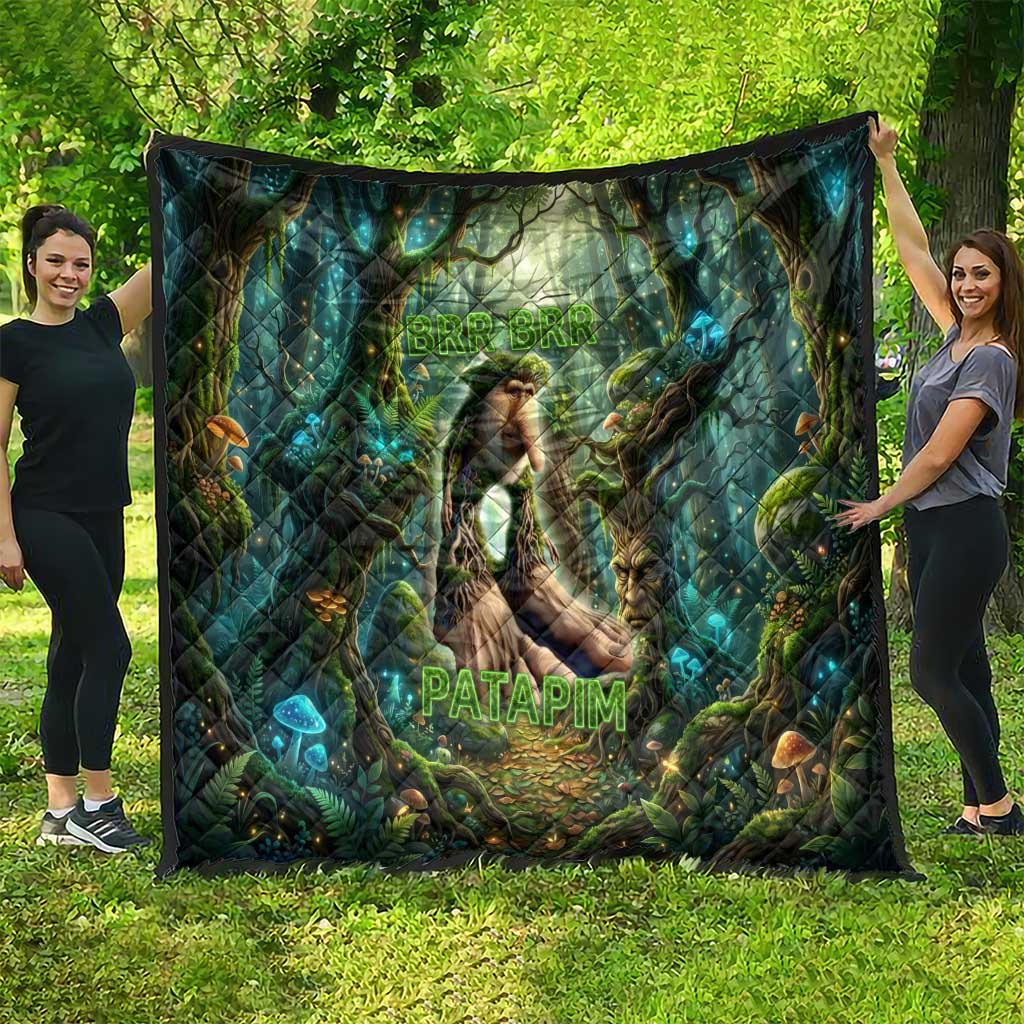 Brr Brr Patapim Quilt Glowing Heart and Magical Tree Roots in Enchanted Woods