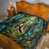 Brr Brr Patapim Quilt Glowing Heart and Magical Tree Roots in Enchanted Woods