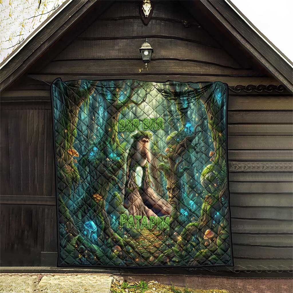 Brr Brr Patapim Quilt Glowing Heart and Magical Tree Roots in Enchanted Woods