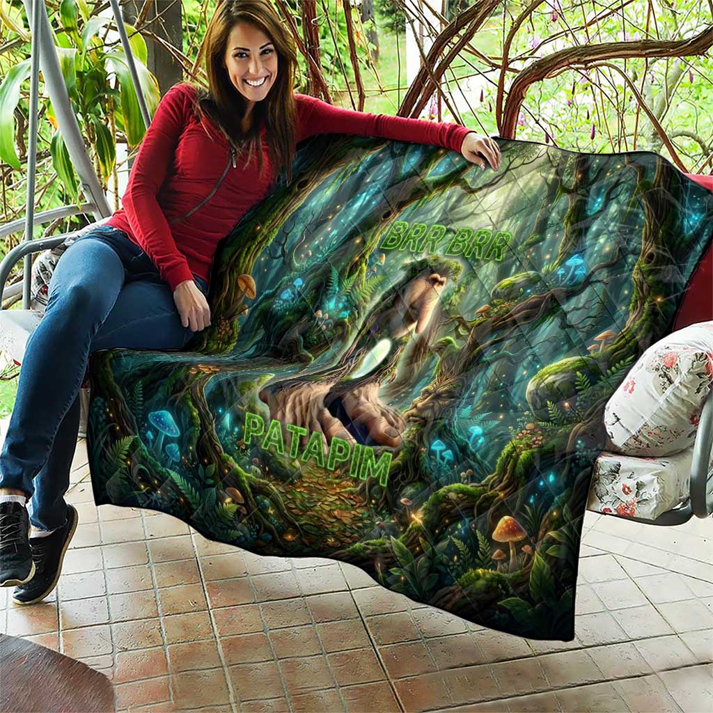 Brr Brr Patapim Quilt Glowing Heart and Magical Tree Roots in Enchanted Woods