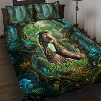 Brr Brr Patapim Quilt Bed Set Glowing Heart and Magical Tree Roots in Enchanted Woods