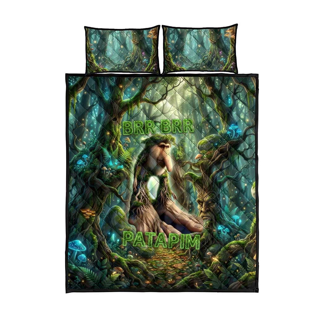 Brr Brr Patapim Quilt Bed Set Glowing Heart and Magical Tree Roots in Enchanted Woods