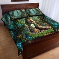 Brr Brr Patapim Quilt Bed Set Glowing Heart and Magical Tree Roots in Enchanted Woods