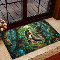 Brr Brr Patapim Rubber Doormat Glowing Heart and Magical Tree Roots in Enchanted Woods
