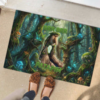 Brr Brr Patapim Rubber Doormat Glowing Heart and Magical Tree Roots in Enchanted Woods
