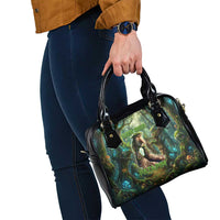 Brr Brr Patapim Shoulder Handbag Glowing Heart and Magical Tree Roots in Enchanted Woods