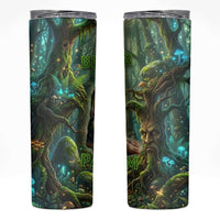Brr Brr Patapim Skinny Tumbler Glowing Heart and Magical Tree Roots in Enchanted Woods
