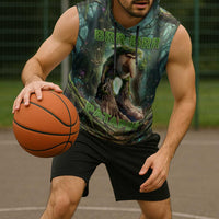 Brr Brr Patapim Sleeveless Hoodie Glowing Heart and Magical Tree Roots in Enchanted Woods