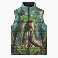 Brr Brr Patapim Sleeveless Puffer Jacket Glowing Heart and Magical Tree Roots in Enchanted Woods