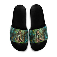 Brr Brr Patapim Slide Sandals Glowing Heart and Magical Tree Roots in Enchanted Woods