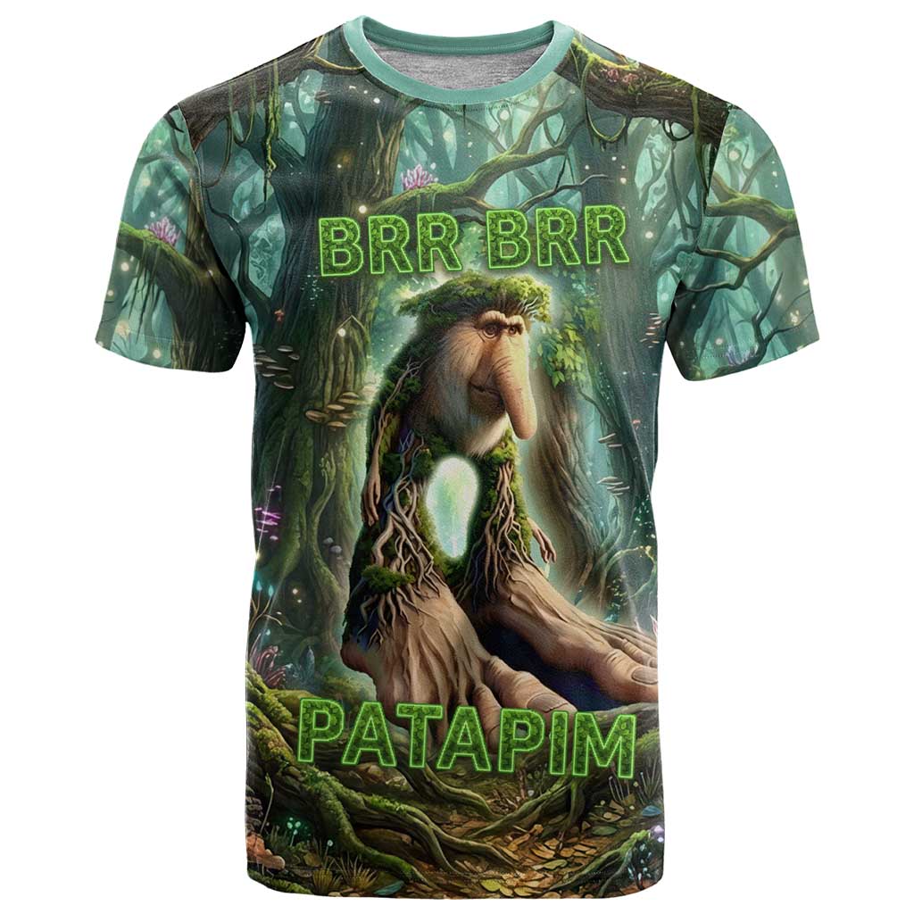 Brr Brr Patapim T Shirt Glowing Heart and Magical Tree Roots in Enchanted Woods