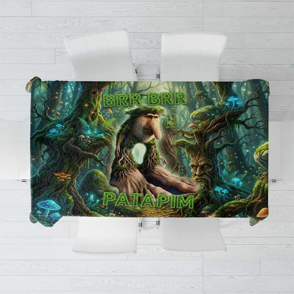 Brr Brr Patapim Tablecloth Glowing Heart and Magical Tree Roots in Enchanted Woods