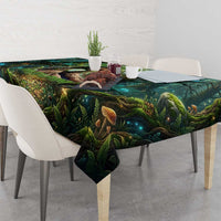 Brr Brr Patapim Tablecloth Glowing Heart and Magical Tree Roots in Enchanted Woods