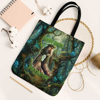 Brr Brr Patapim Tote Bag Glowing Heart and Magical Tree Roots in Enchanted Woods