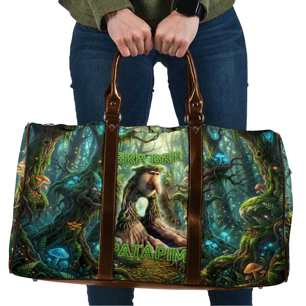 Brr Brr Patapim Travel Bag Glowing Heart and Magical Tree Roots in Enchanted Woods