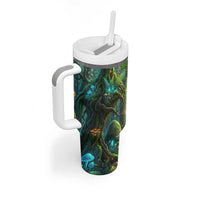 Brr Brr Patapim Tumbler With Handle Glowing Heart and Magical Tree Roots in Enchanted Woods