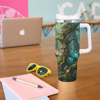 Brr Brr Patapim Tumbler With Handle Glowing Heart and Magical Tree Roots in Enchanted Woods