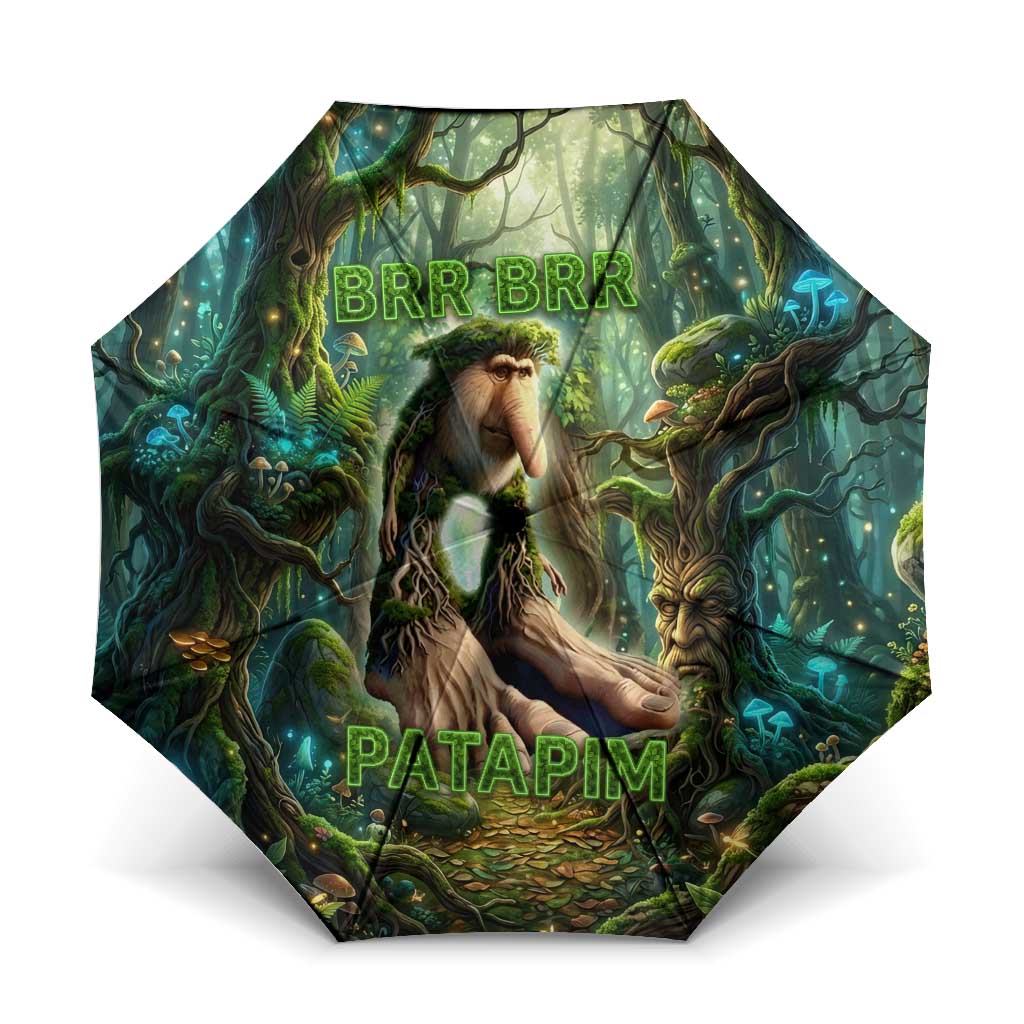 Brr Brr Patapim Umbrella Glowing Heart and Magical Tree Roots in Enchanted Woods