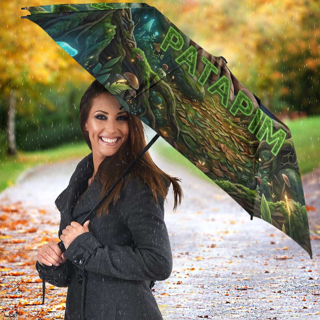 Brr Brr Patapim Umbrella Glowing Heart and Magical Tree Roots in Enchanted Woods