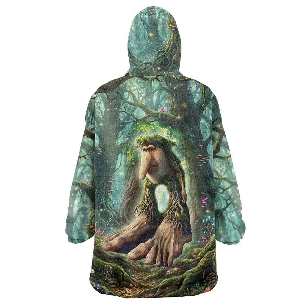 Brr Brr Patapim Wearable Blanket Hoodie Glowing Heart and Magical Tree Roots in Enchanted Woods