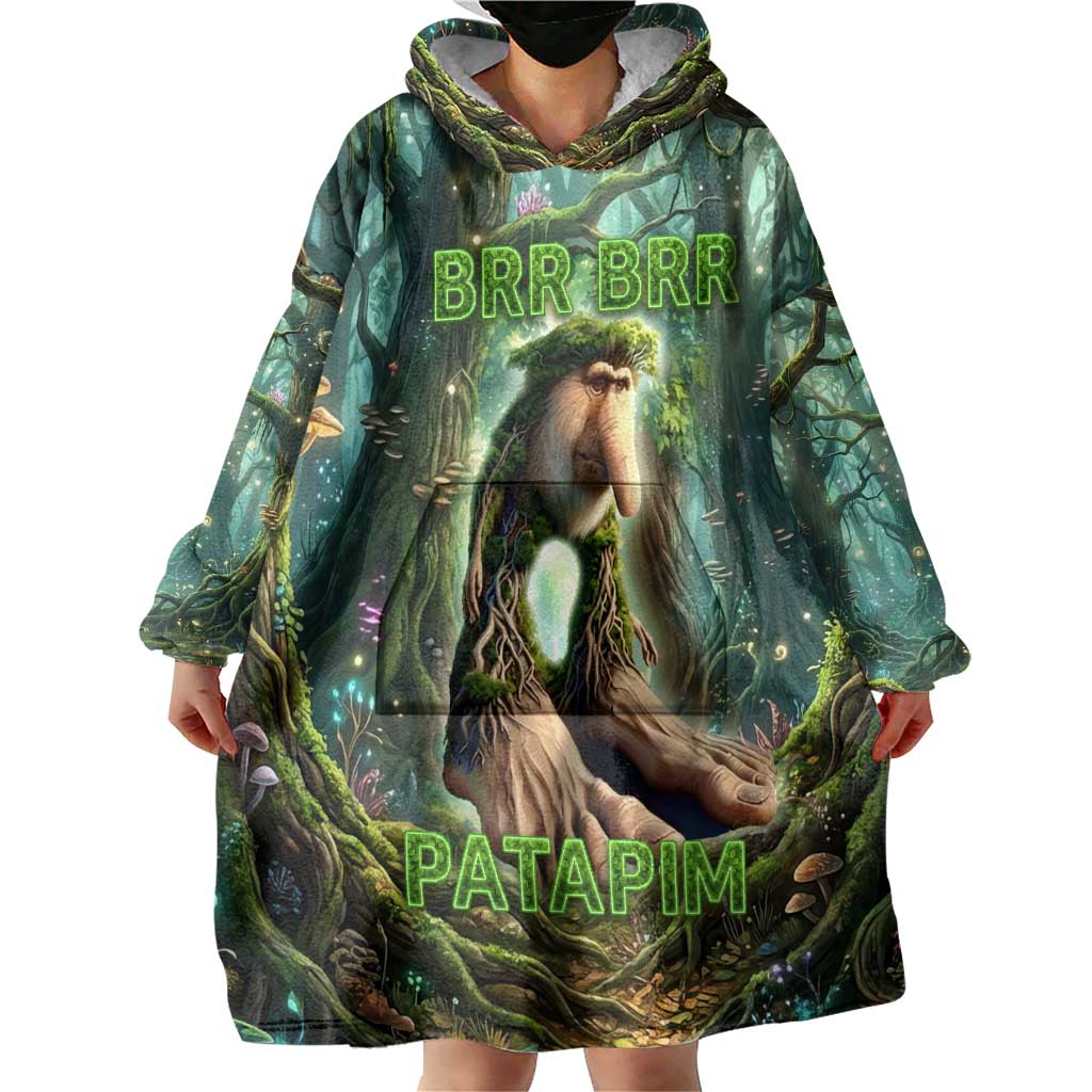 Brr Brr Patapim Wearable Blanket Hoodie Glowing Heart and Magical Tree Roots in Enchanted Woods