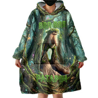 Brr Brr Patapim Wearable Blanket Hoodie Glowing Heart and Magical Tree Roots in Enchanted Woods