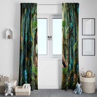 Brr Brr Patapim Window Curtain Glowing Heart and Magical Tree Roots in Enchanted Woods
