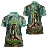 Brr Brr Patapim Women Polo Shirt Glowing Heart and Magical Tree Roots in Enchanted Woods
