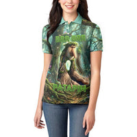 Brr Brr Patapim Women Polo Shirt Glowing Heart and Magical Tree Roots in Enchanted Woods