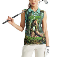Brr Brr Patapim Women Sleeveless Polo Shirt Glowing Heart and Magical Tree Roots in Enchanted Woods