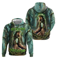 Brr Brr Patapim Zip Hoodie Glowing Heart and Magical Tree Roots in Enchanted Woods