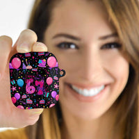 7th Birthday Girl AirPods Case with Cake Balloons Confetti and I Was 6 Now I'm 7