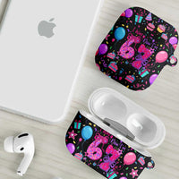 7th Birthday Girl AirPods Case with Cake Balloons Confetti and I Was 6 Now I'm 7