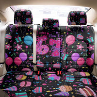 7th Birthday Girl Back Car Seat Cover with Cake Balloons Confetti and I Was 6 Now I'm 7