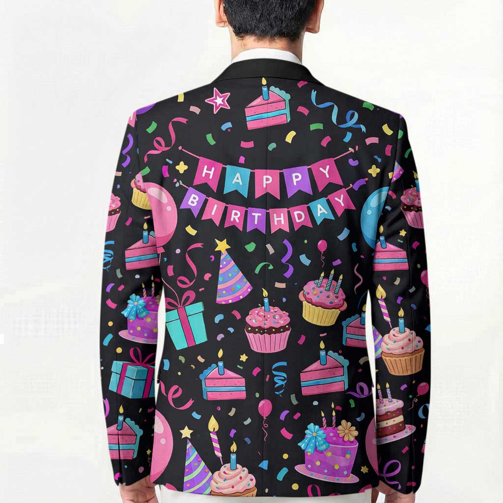 7th Birthday Girl Blazer with Cake Balloons Confetti and I Was 6 Now I'm 7
