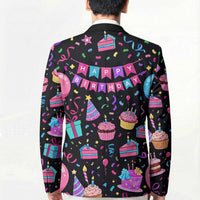7th Birthday Girl Blazer with Cake Balloons Confetti and I Was 6 Now I'm 7