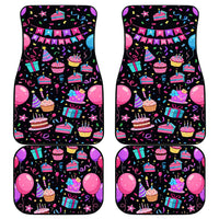 7th Birthday Girl Car Mats with Cake Balloons Confetti and I Was 6 Now I'm 7