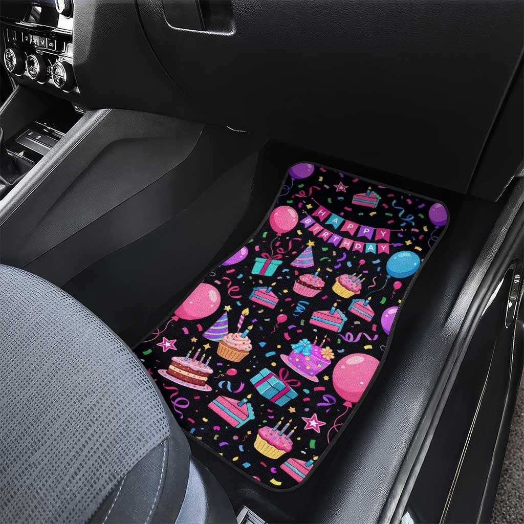 7th Birthday Girl Car Mats with Cake Balloons Confetti and I Was 6 Now I'm 7