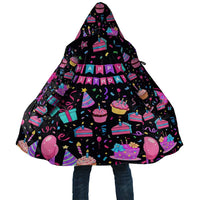 7th Birthday Girl Cloak with Cake Balloons Confetti and I Was 6 Now I'm 7
