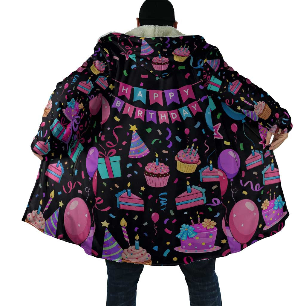 7th Birthday Girl Cloak with Cake Balloons Confetti and I Was 6 Now I'm 7