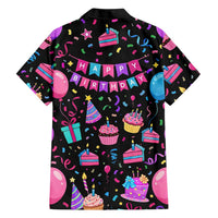 7th Birthday Girl Hawaiian Shirt with Cake Balloons Confetti and I Was 6 Now I'm 7