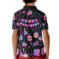 7th Birthday Girl Kid Polo Shirt with Cake Balloons Confetti and I Was 6 Now I'm 7